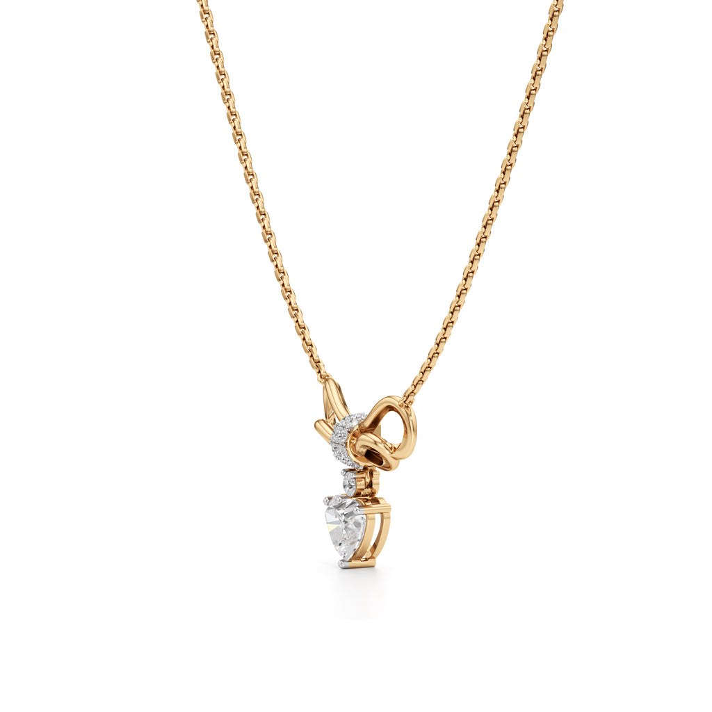 Amorette Heart Diamond Pendant Necklace