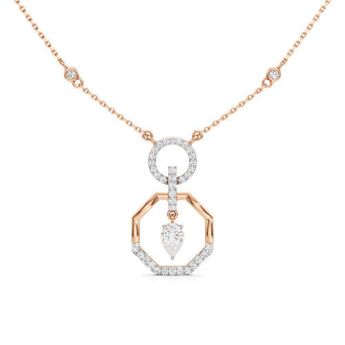 Aurora GeoDrop Diamond Necklace