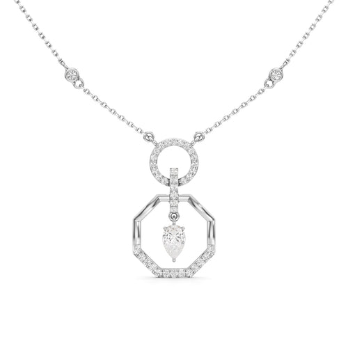 Aurora GeoDrop Diamond Necklace