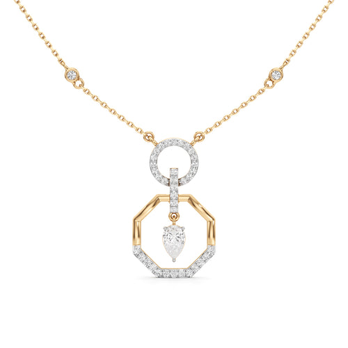 Aurora GeoDrop Diamond Necklace