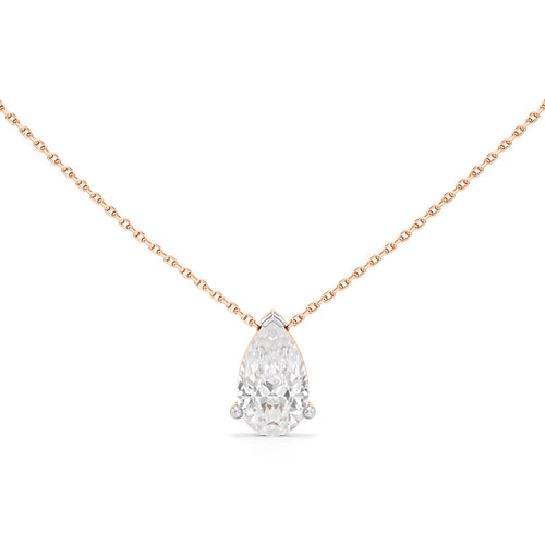 Aurum Pear-Cut Solitaire Pendant Necklace