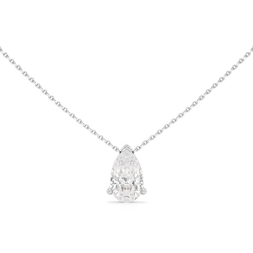 Aurum Pear-Cut Solitaire Pendant Necklace