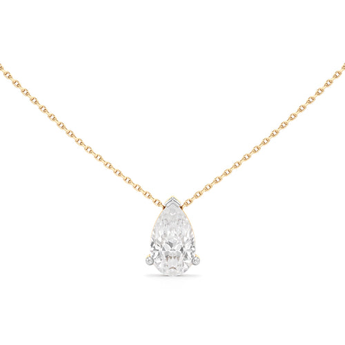 Aurum Pear-Cut Solitaire Pendant Necklace