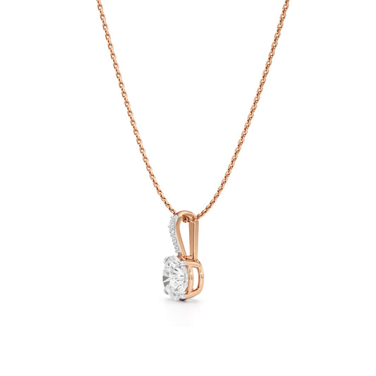 Lustre Solitaire Diamond Pendant Necklace