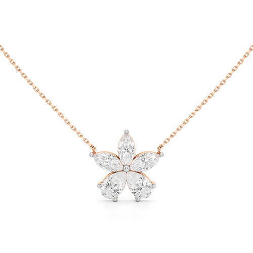 Celestia Marquise Blossom Diamond Pendant