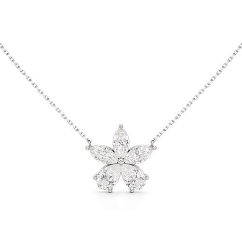Celestia Marquise Blossom Diamond Pendant