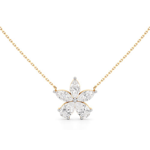 Celestia Marquise Blossom Diamond Pendant