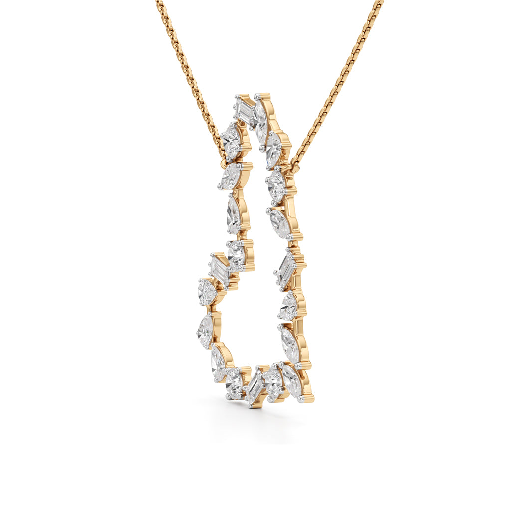 Aurora Diamond Open Heart Pendant