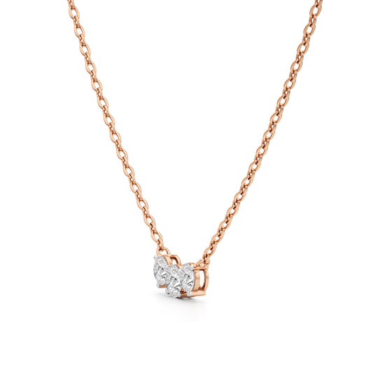 Trinity Sparkle Three-Stone Diamond Necklace