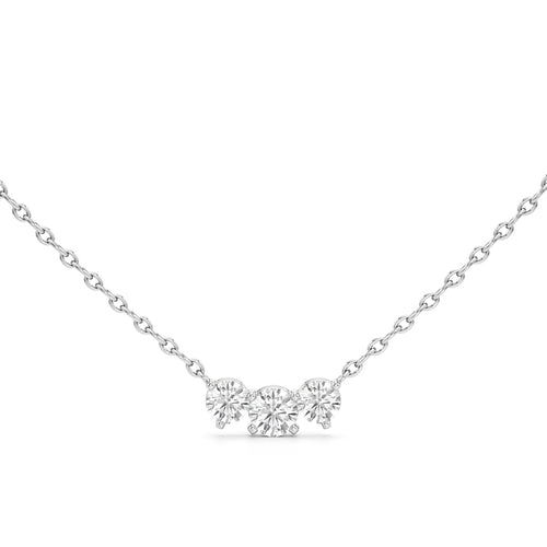 Trinity Sparkle Three-Stone Diamond Necklace