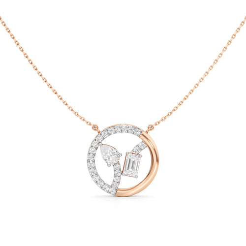 Aurielle Diamond Harmony Circle Pendant Necklace