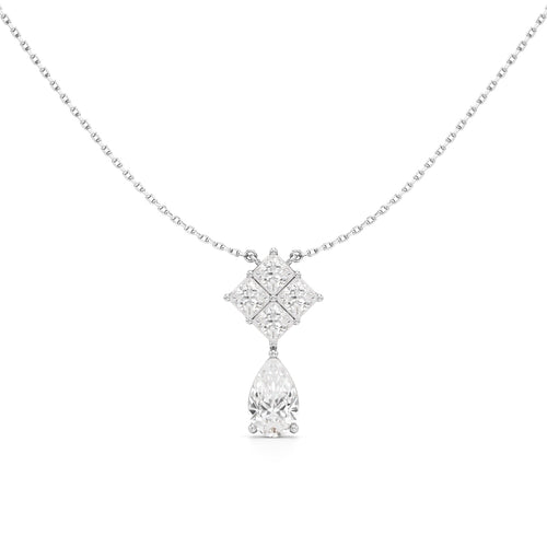 Celestia Diamond Droplet Pendant Necklace
