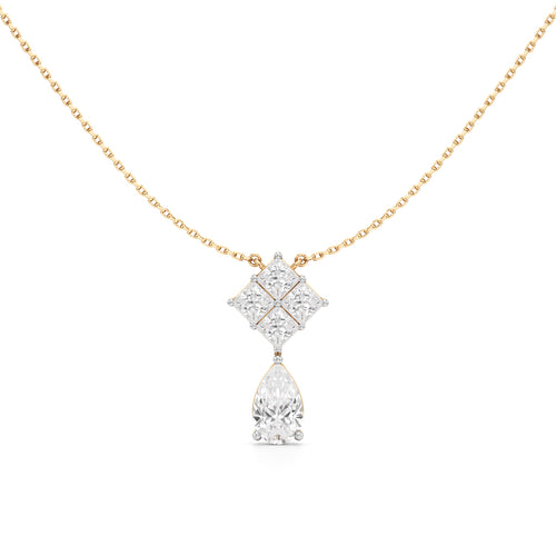 Celestia Diamond Droplet Pendant Necklace