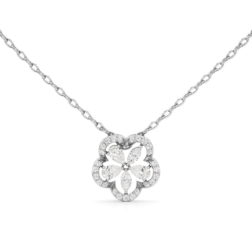 Fleur Radiance Diamond Pendant Necklace