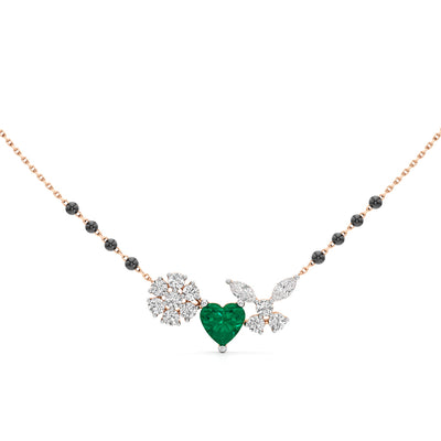 Emeralda Bloom Heart Mangalsutra