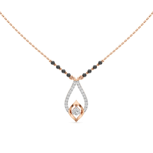 Nayra Flame Solitaire Diamond Mangalsutra
