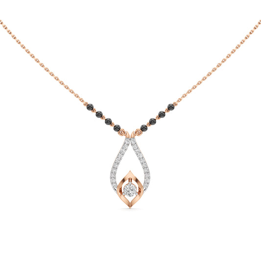 Nayra Flame Solitaire Diamond Mangalsutra