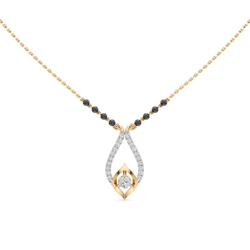 Nayra Flame Solitaire Diamond Mangalsutra