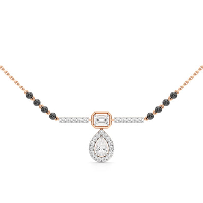 Aaliya Emerald-Cut & Pear Diamond Mangalsutra