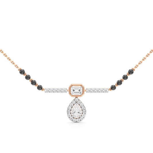 Aaliya Emerald-Cut & Pear Diamond Mangalsutra