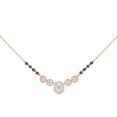 Samaira Sparkle Circle & Emerald-Cut Diamond Mangalsutra
