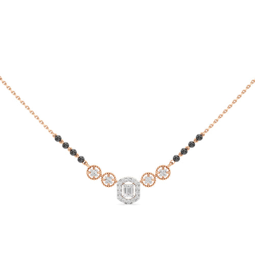Samaira Sparkle Circle & Emerald-Cut Diamond Mangalsutra