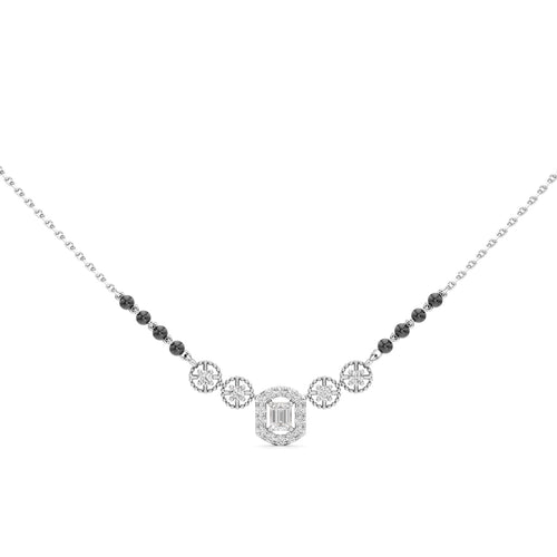 Samaira Sparkle Circle & Emerald-Cut Diamond Mangalsutra