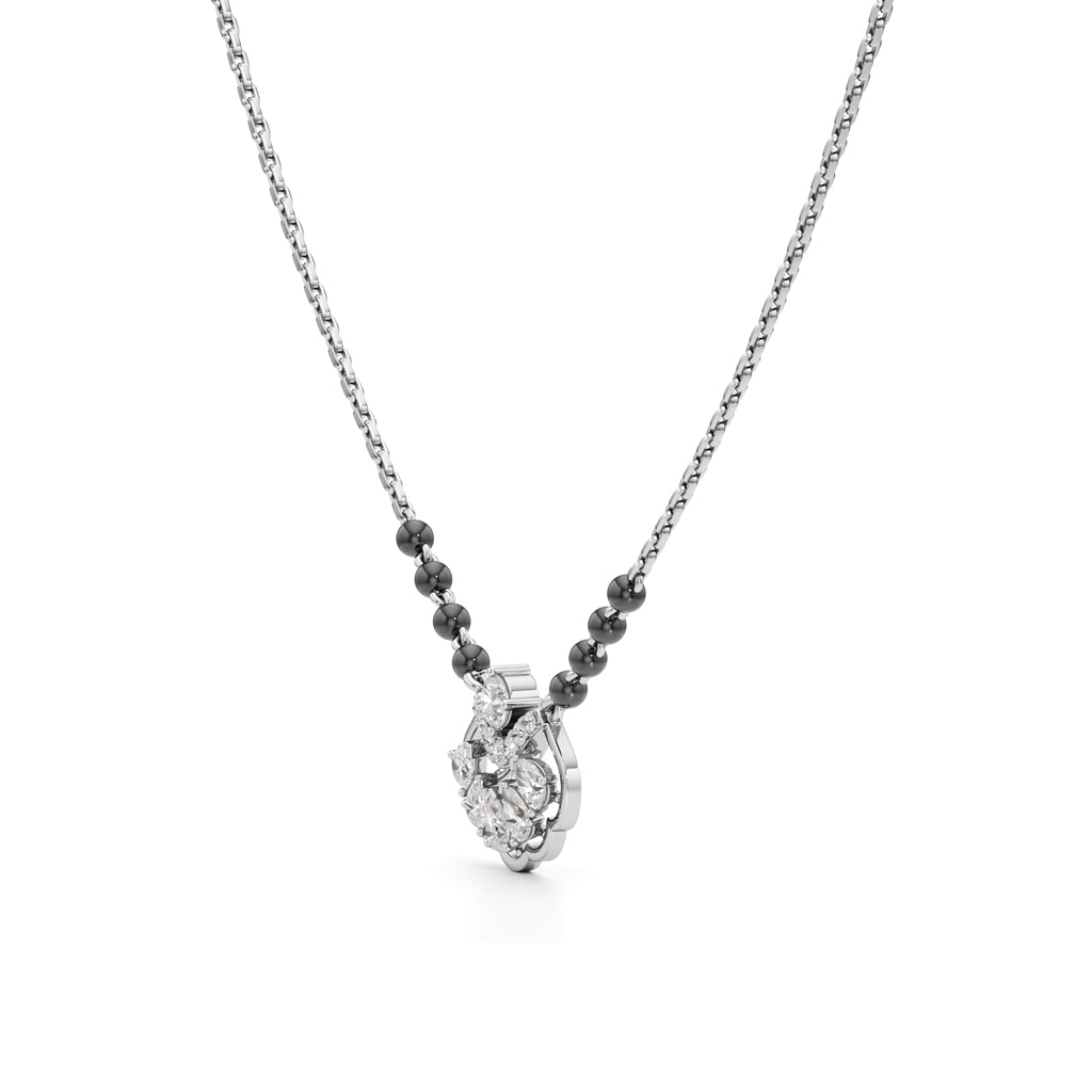 Anaya Radiant Fan-Crest Diamond Mangalsutra
