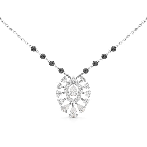 Elara Halo Diamond Mangalsutra