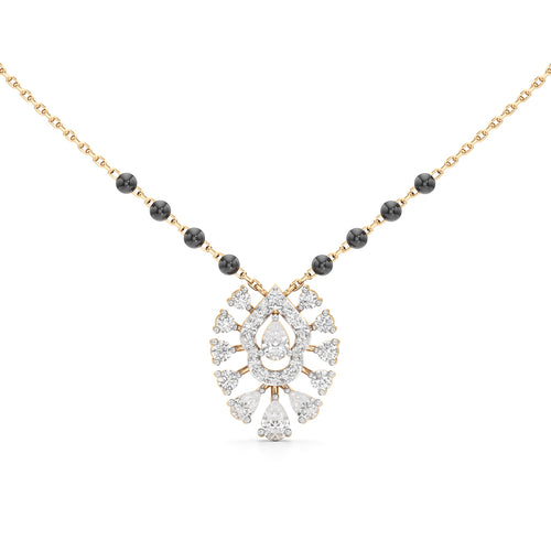 Elara Halo Diamond Mangalsutra