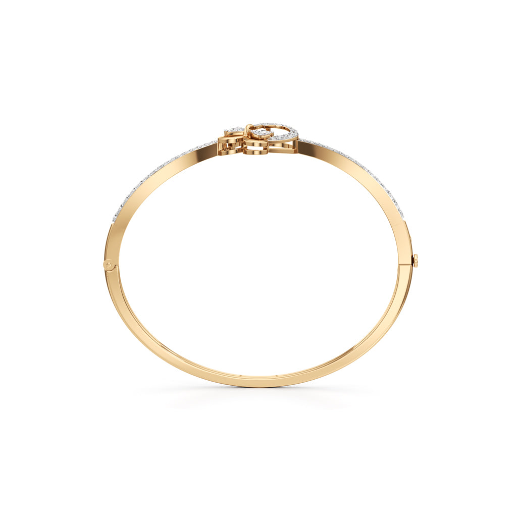 Eterne Heart  Butterfly Bangle  925 Sterling Silver 18k Gold Vermeil Lab Grown Diamond