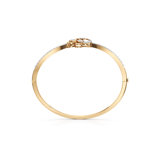 Eterne Heart  Butterfly Bangle  925 Sterling Silver 18k Gold Vermeil Lab Grown Diamond