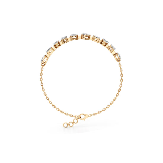 MultiShape 925 Silver  18k Gold Vermeil Statement Charm Bracelet