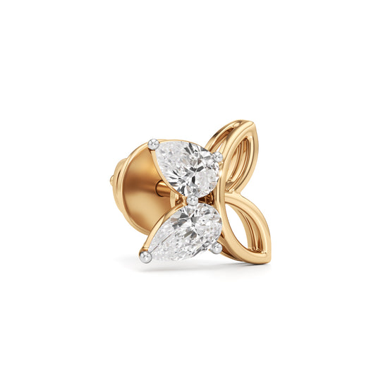 Dainty Butterfly Petal Stud Earrings in 925 silver 18k Gold Plated