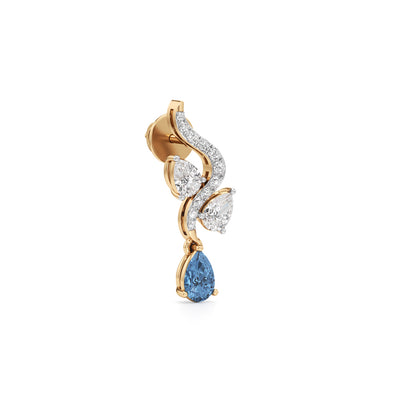 925 Silver  18K Gold Plated Sky Blue Drop Designer Earrings