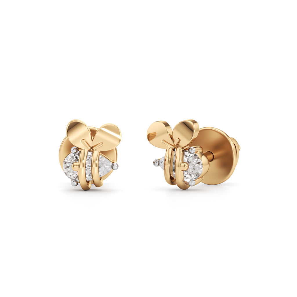 Sky Blue Pear  Vine Drop Earrings in 925 silver 18k Gold Plated
