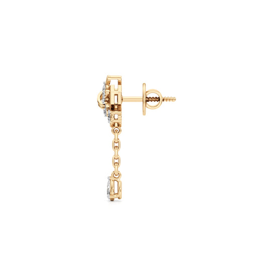 Whimsical Honeybee Stud Earrings in 925 silver 18k Gold Plated