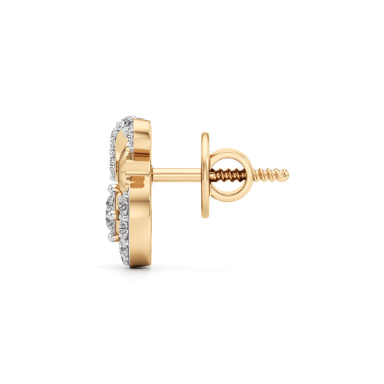 Beautiful Heart  Marquise Bloom Ring in 925 silver 18k Gold Plated
