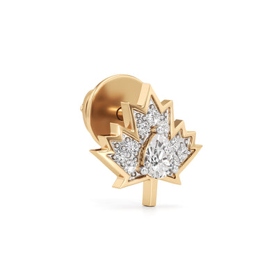 Autumn Radiance Maple Leaf Studs in 925 silver 18k Gold Plated