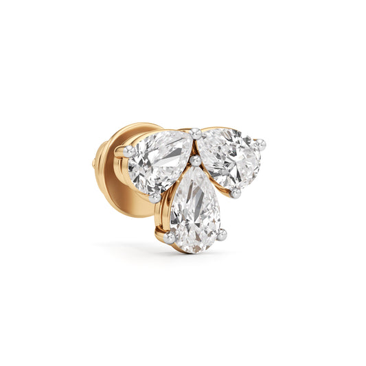 Marquise Butterfly Wing Stud Earrings in 925 silver 18k Gold Plated