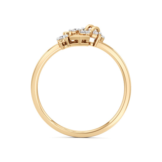 Hidden Halo 925 Silver 18k Gold Plated 660mm Round Brilliant Solitaire Ring