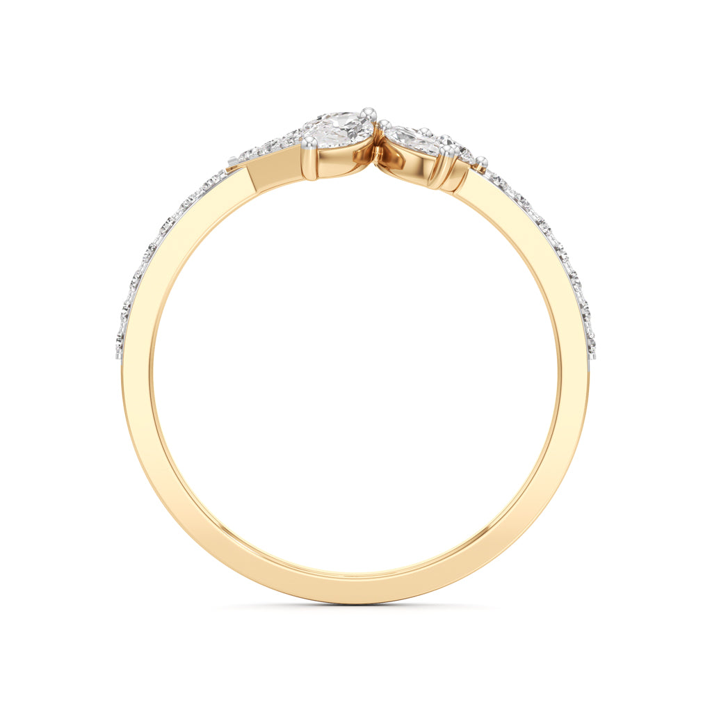 Marquise Butterfly Sparkle Ring in 925 silver 18k Gold Plated