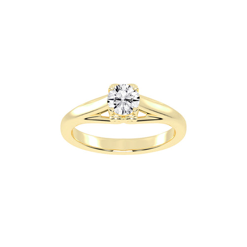  Architectural Solitaire 925 Silver 18k Gold Plated HeartDetailed Statement Ring