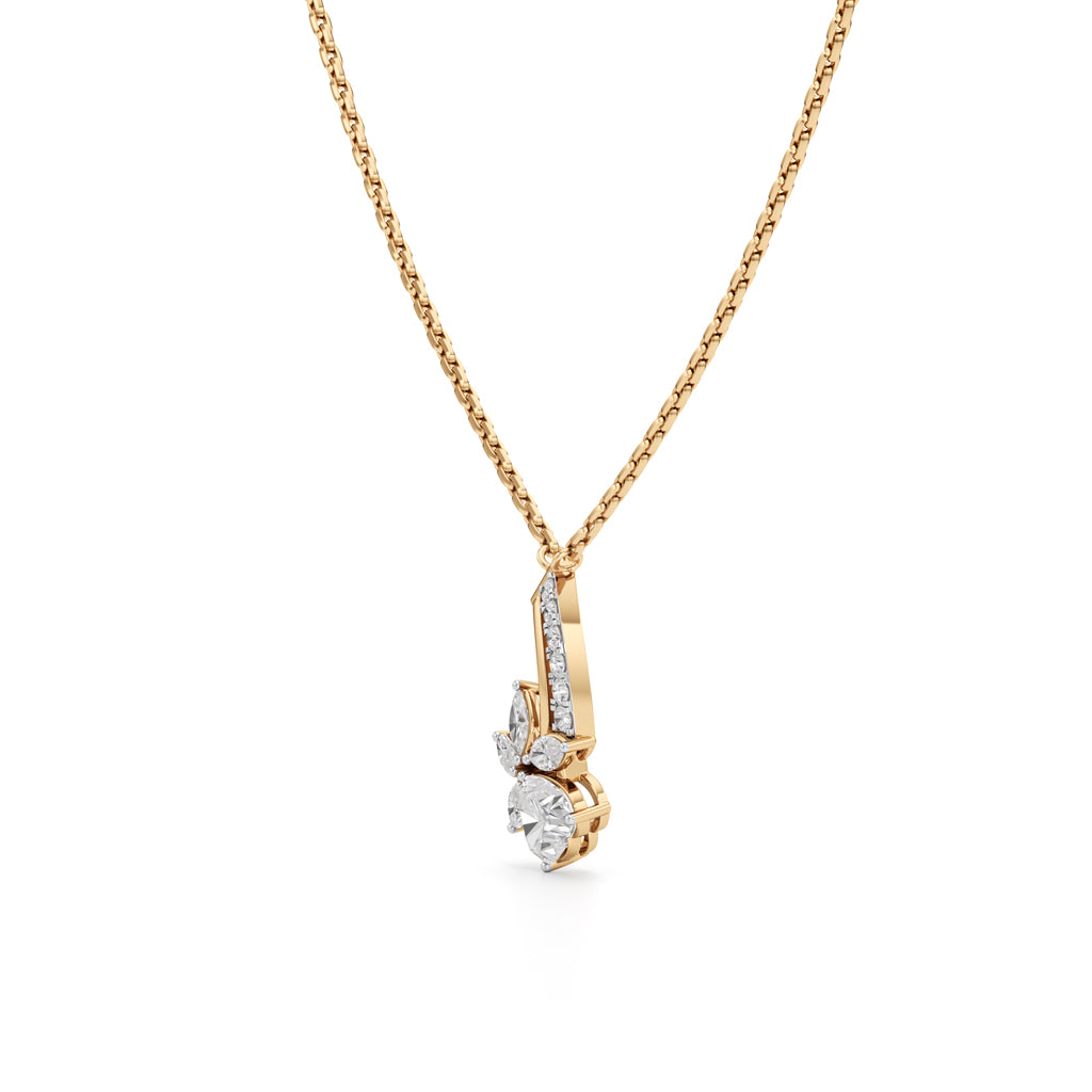 Classic Oval Halo Studs in 925 silver 18k Gold Plated Pendant 
