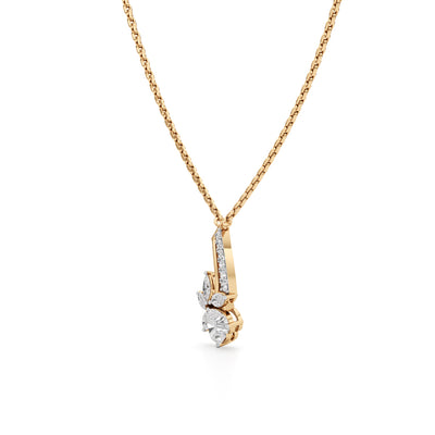 Classic Oval Halo Studs in 925 silver 18k Gold Plated Pendant 