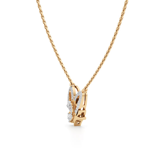 Ethereal Butterfly Pav Pendant Set in 925 silver 18k Gold Plated Pendant