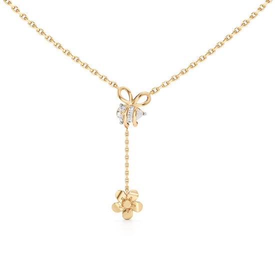 Meadow Muse Drop Necklace  925 Sterling Silver 18k Gold Vermeil Lab Grown Diamond