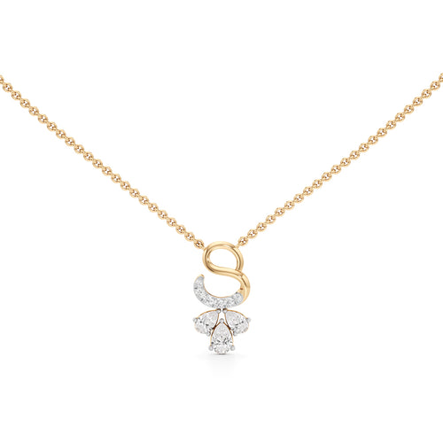Celestial Crescent Drop Pendant  925 Sterling Silver 18k Gold Vermeil Lab Grown Diamond