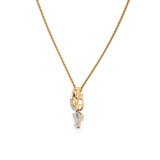 Celestial Crescent Drop Pendant  925 Sterling Silver 18k Gold Vermeil Lab Grown Diamond